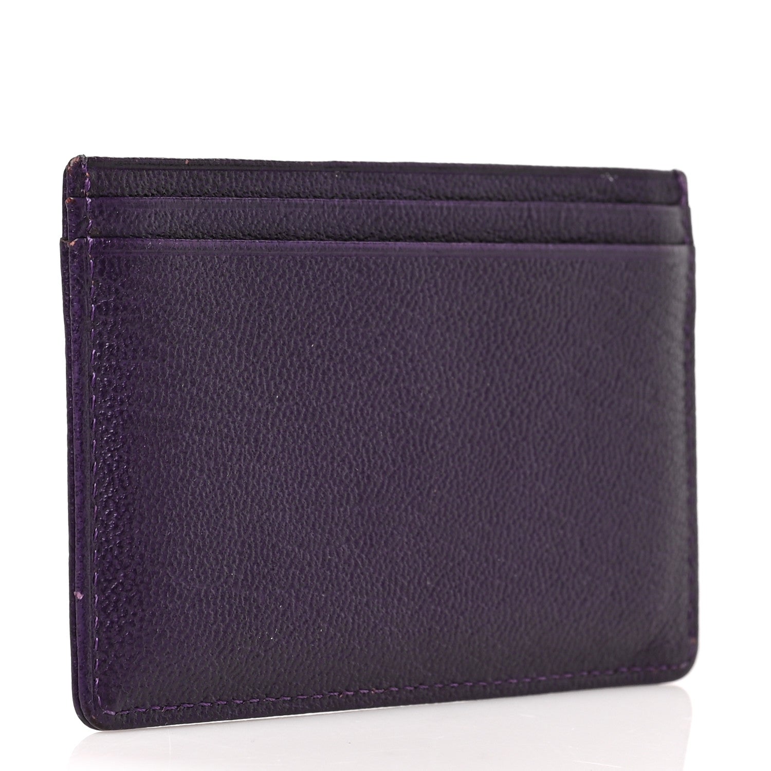 Chanel Calfskin CC Card Holder Purple 3 of 7