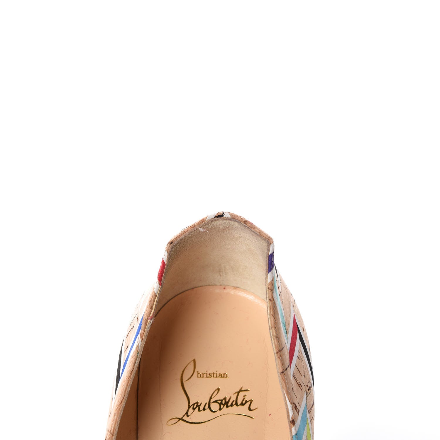 Christian Louboutin Cork Chevron Print Pigalle Follies 100 Pumps 41.5 Multicolor 11 of 11