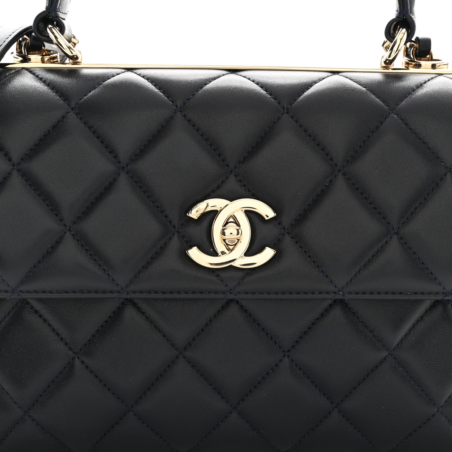 Chanel Lambskin Quilted Small Trendy CC Dual Handle Flap Bag Navy 8 of 11