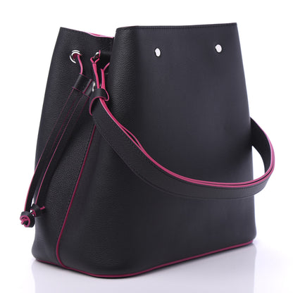 Louis Vuitton Calfskin Lockme Bucket Black 3 of 9