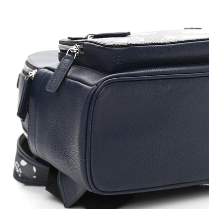 MCM Calfskin Visetos Floral Leopard Klassik Small Stark Backpack Blue Black 8 of 9