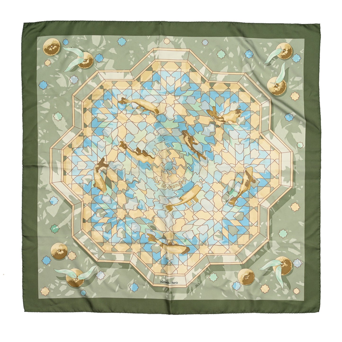 Silk Sous Les Orangers Scarf 90