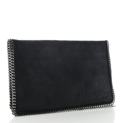 Stella McCartney Shaggy Deer Falabella Fold Over Clutch Navy Blue 3 of 8