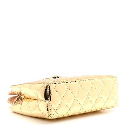 Chanel Mirror Calfskin Metallic Calfskin Quilted Nano Kelly Shopper Gold 4 of 10