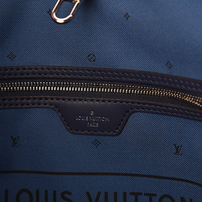 Louis Vuitton Monogram Escale Neverfull MM Blue 5 of 10