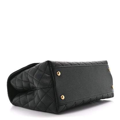 Chanel Caviar Quilted Small Coco Chain Handle Flap Black 4 of 12