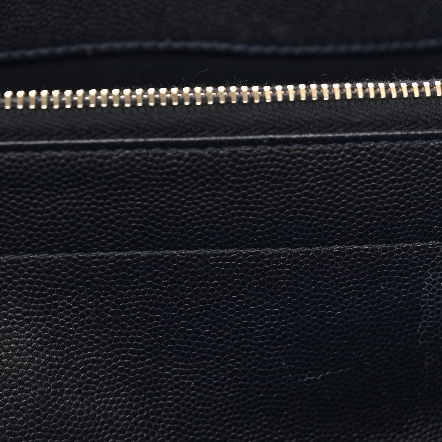 Caviar Quilted Small Shopping Tote Navy