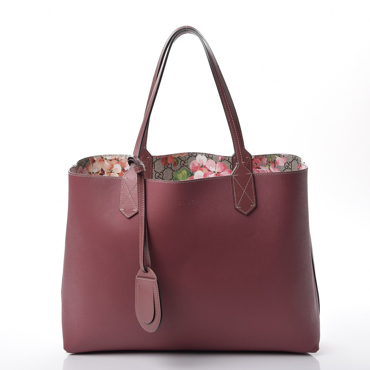 GG Supreme Monogram Blooms Medium Reversible Tote Beige Multicolor Dry Rose