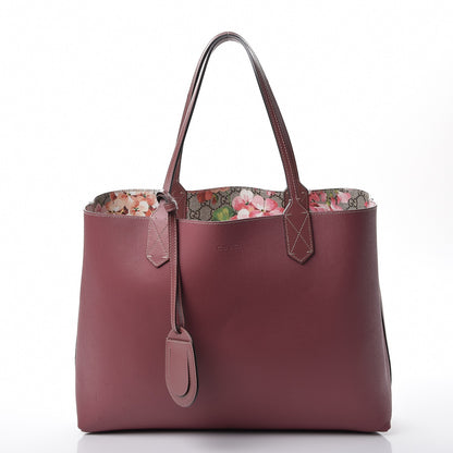 Gucci GG Supreme Monogram Blooms Medium Reversible Tote Beige Multicolor Dry Rose 4 of 16