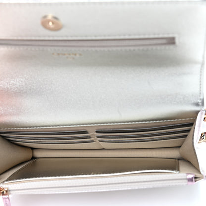 Chanel Gradient Metallic Lambskin Quilted Like A Wallet Wallet On Chain WOC Gold Pink 5 of 10