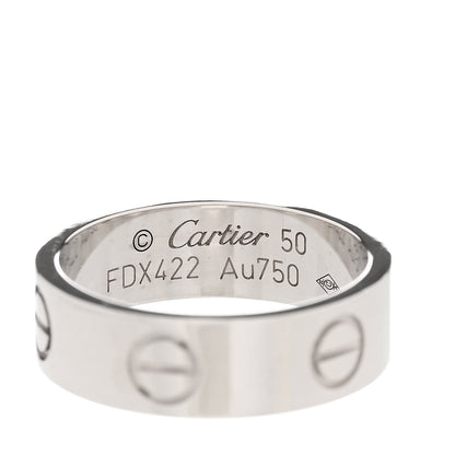 Cartier 18K White Gold 5.5mm LOVE Ring 50 5.25 4 of 5