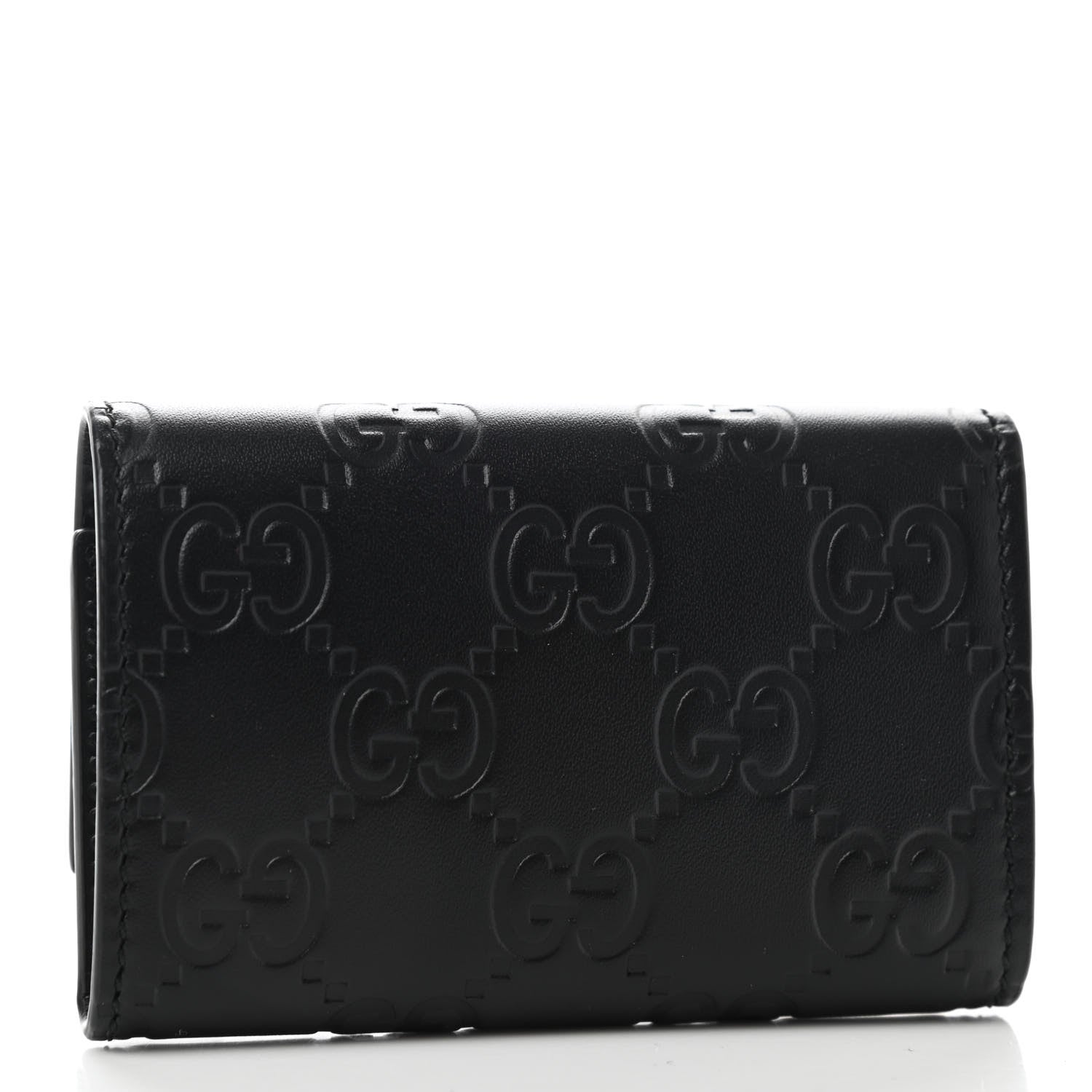 Gucci Guccissima Bow 6 Key Holder Case Black 2 of 6