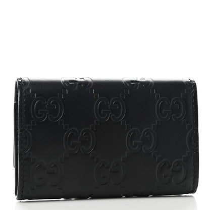Gucci Guccissima Bow 6 Key Holder Case Black 2 of 6