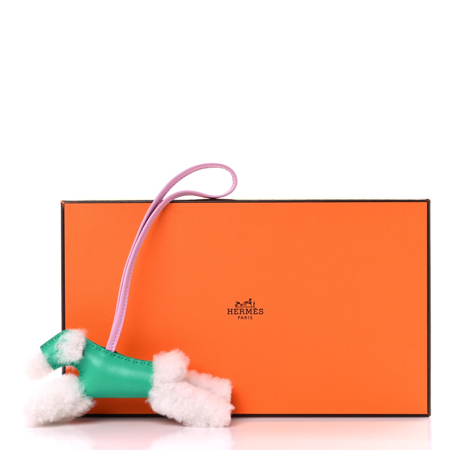 Milo Lambskin Shearling Budy Charm Menthe Mauve Sylvestre