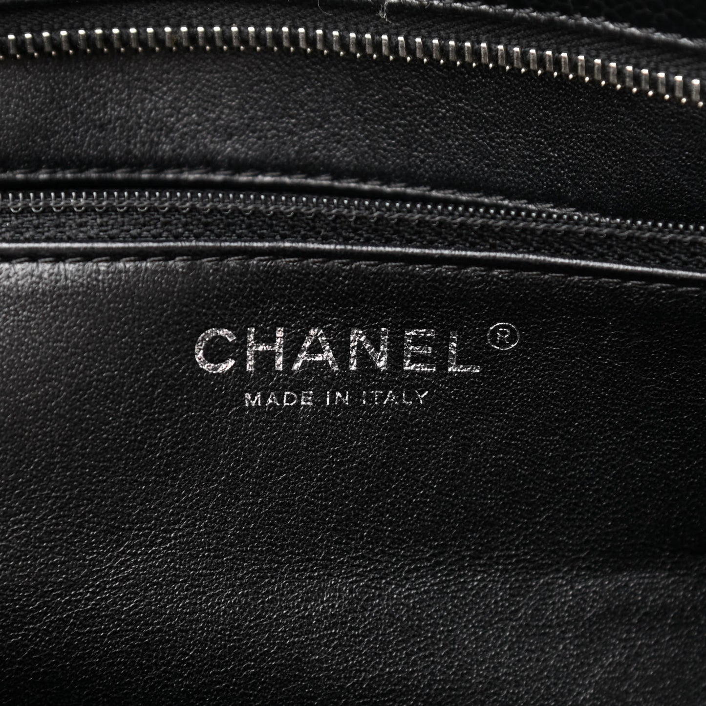 Caviar Quilted CC Timeless Bowler Black