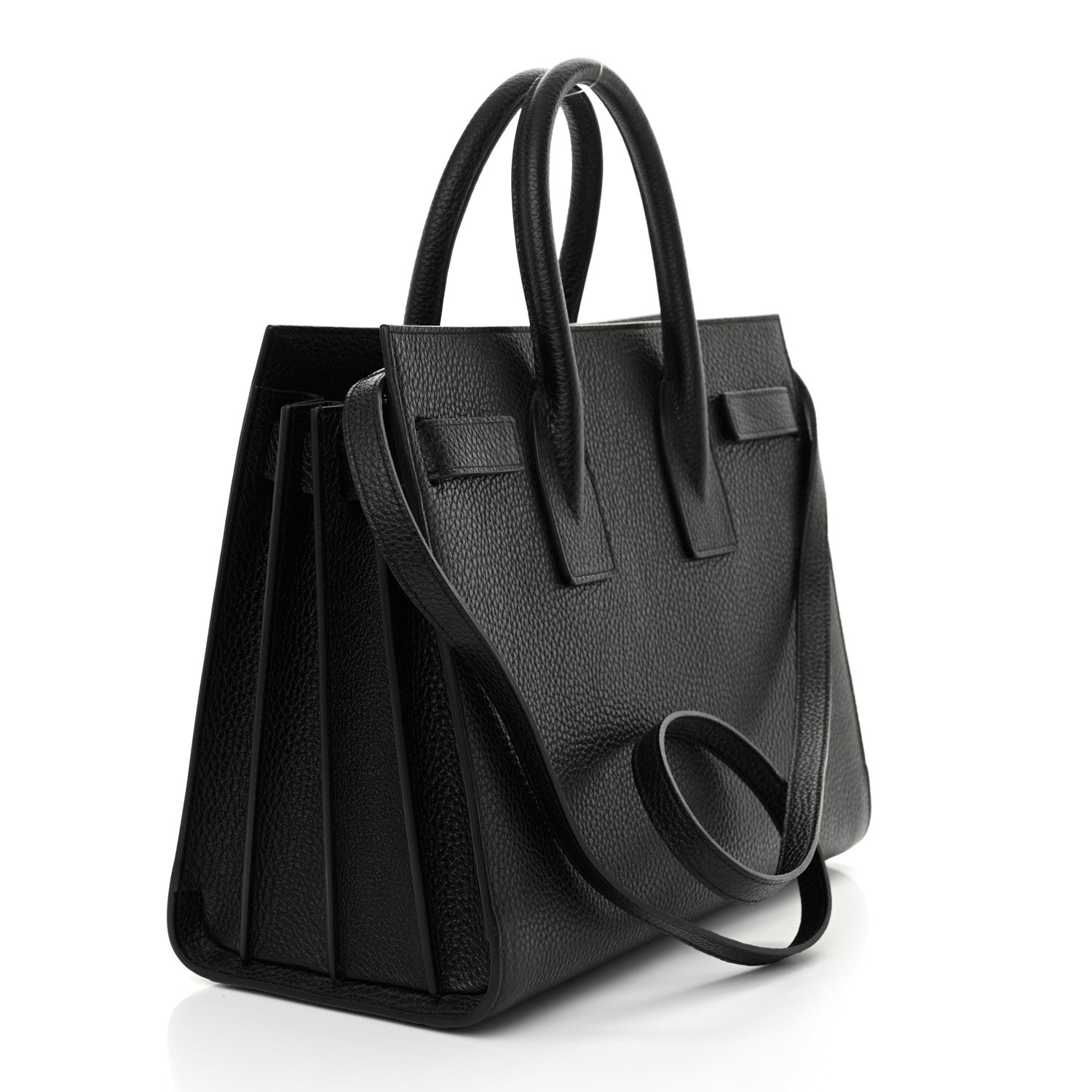 Saint Laurent Grained Calfskin Small Sac De Jour Black 3 of 12