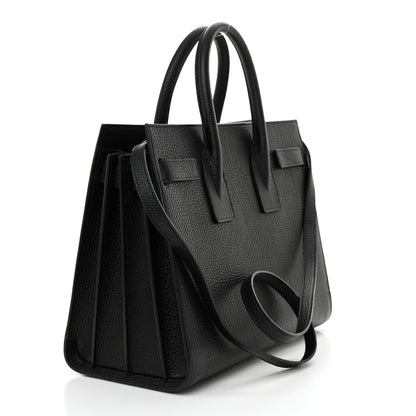 Saint Laurent Grained Calfskin Small Sac De Jour Black 3 of 12