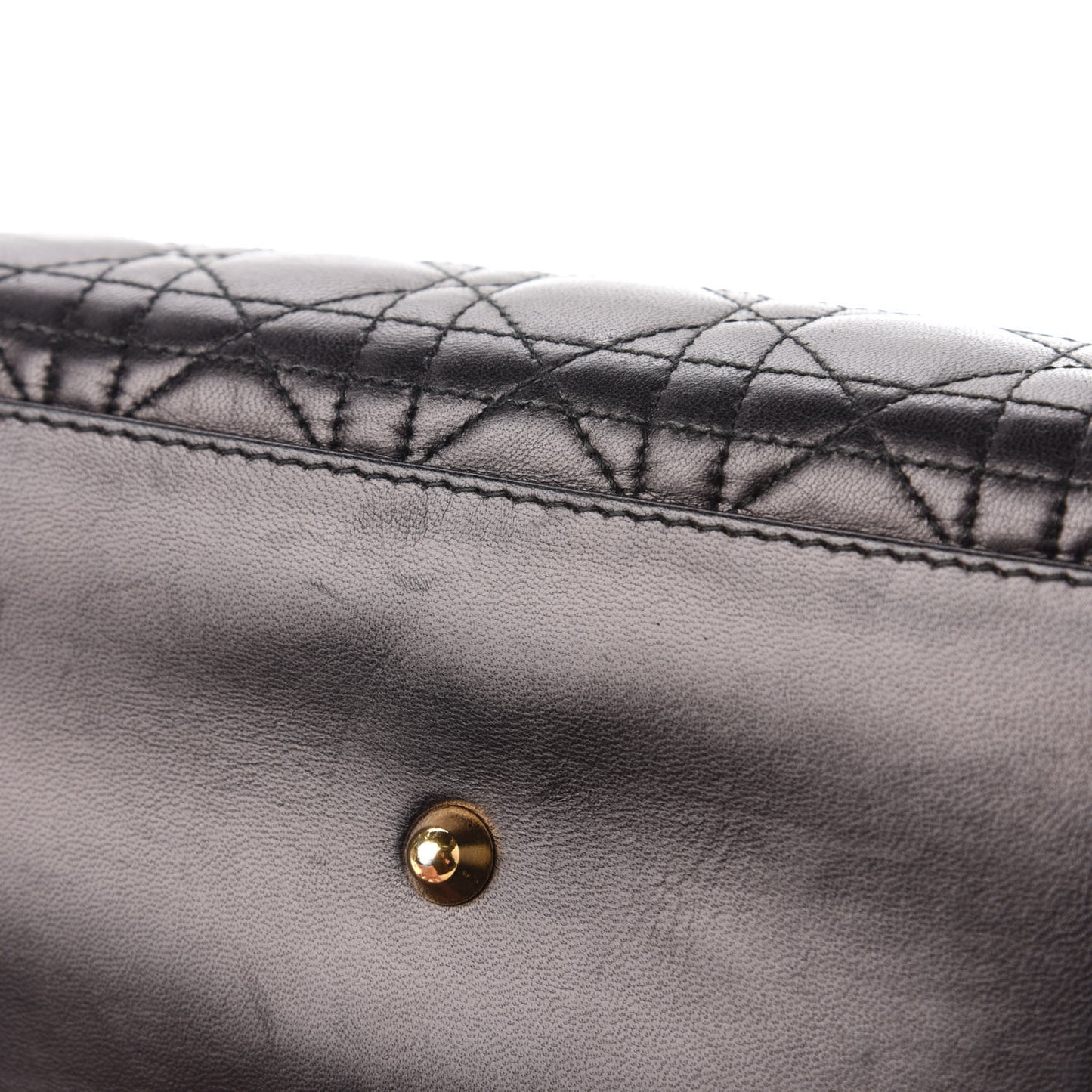 Lambskin Cannage Large Lady Dior Black