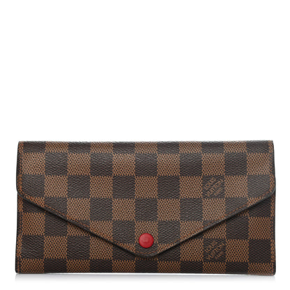 Louis Vuitton Damier Ebene Josephine Wallet Red 1 of 9