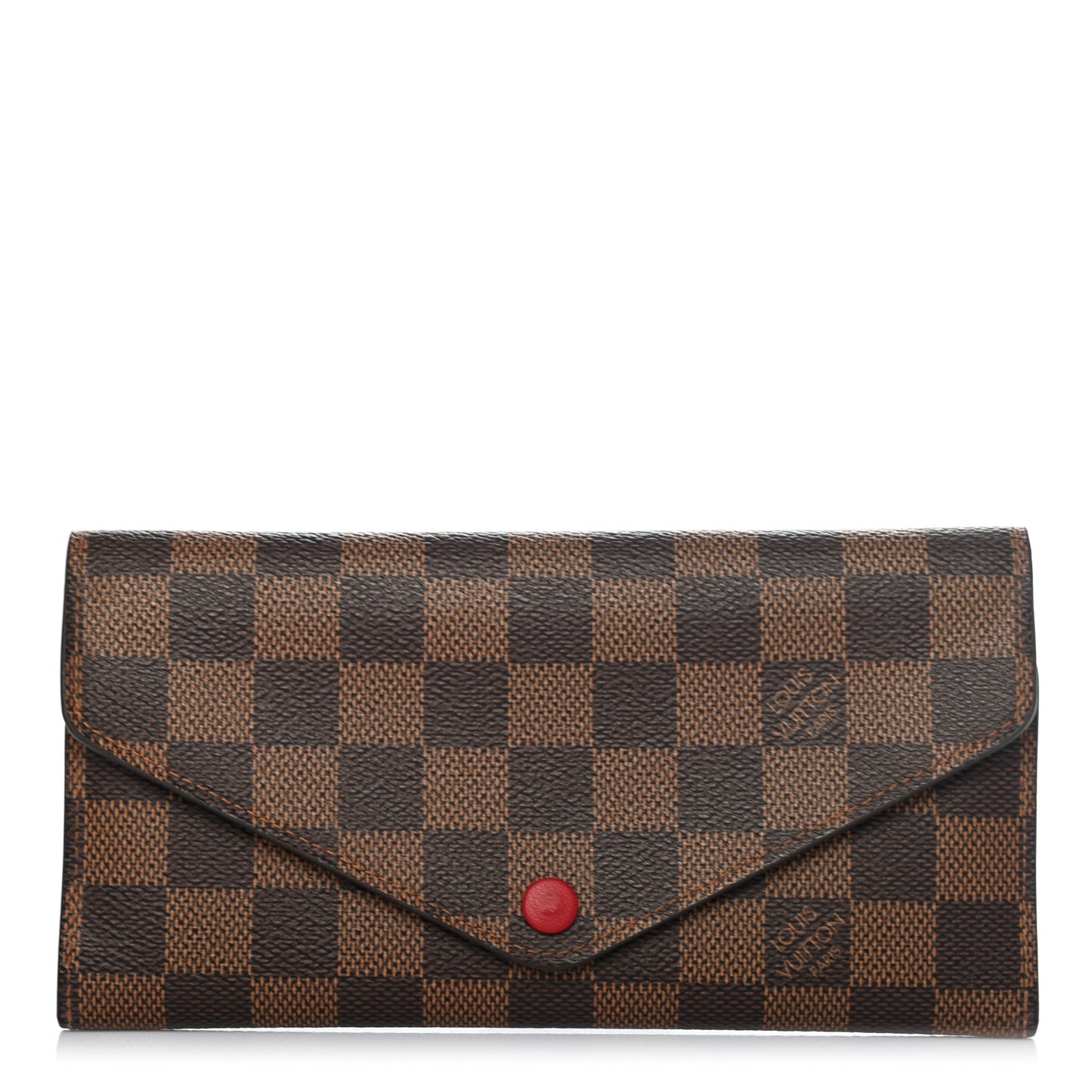 Damier Ebene Josephine Wallet Red
