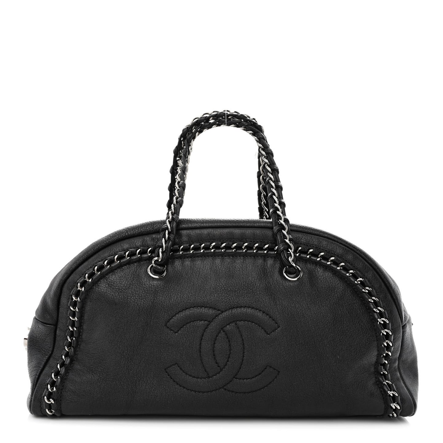 Smooth Calfskin Medium Luxe Ligne Bowler Black