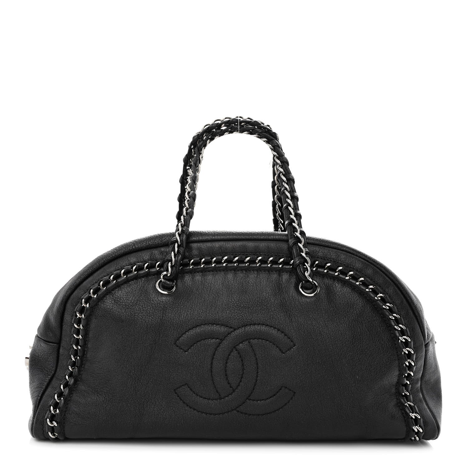 Chanel Smooth Calfskin Medium Luxe Ligne Bowler Black 1 of 10