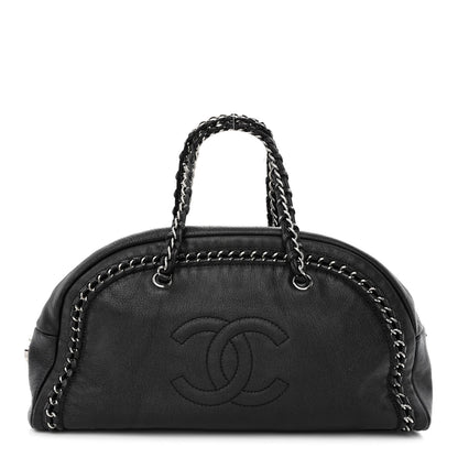 Chanel Smooth Calfskin Medium Luxe Ligne Bowler Black 1 of 10