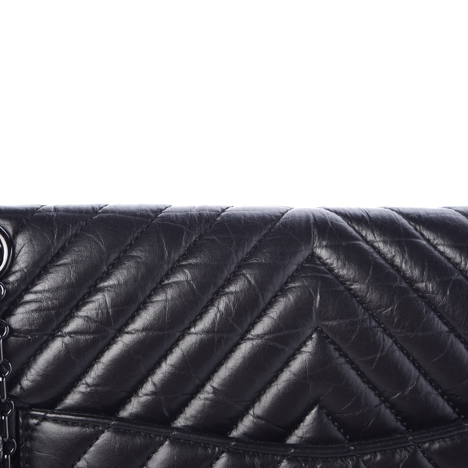 Chanel Aged Calfskin Chevron Quilted 2.55 Reissue 226 So Black 12 of 12