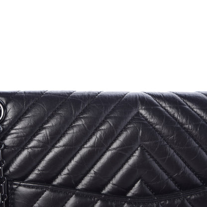 Chanel Aged Calfskin Chevron Quilted 2.55 Reissue 226 So Black 12 of 12