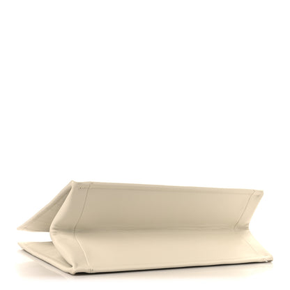Christian Dior Calfskin Embossed Medium Book Tote Ivory 4 of 13