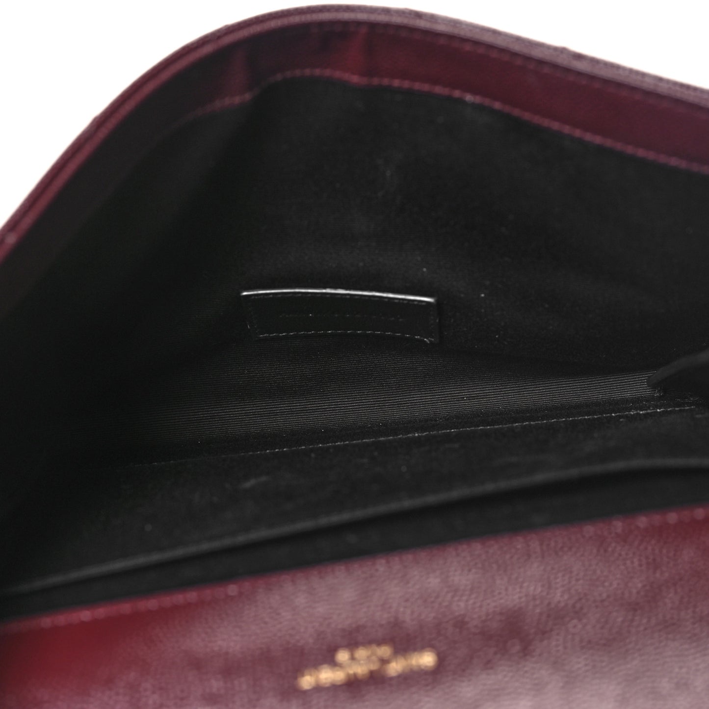 Grain De Poudre Matelasse Chevron Monogram Envelope Clutch Rouge Legion