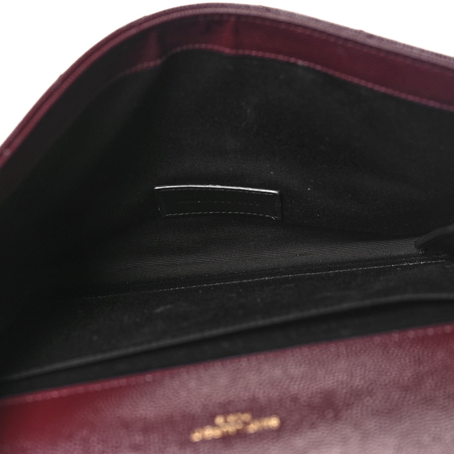Saint Laurent Grain De Poudre Matelasse Chevron Monogram Envelope Clutch Rouge Legion 5 of 11