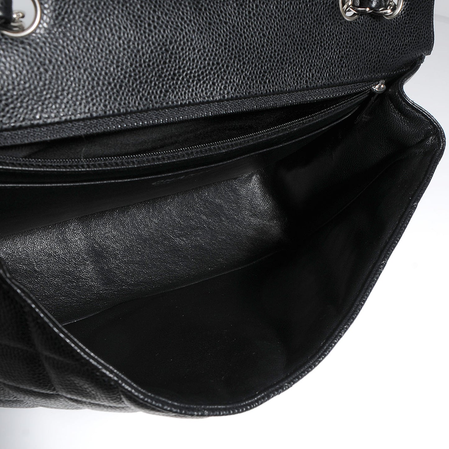 Caviar Jumbo Single Flap Black