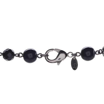 Chanel Ruthenium Beaded CC Long Necklace Black 5 of 5