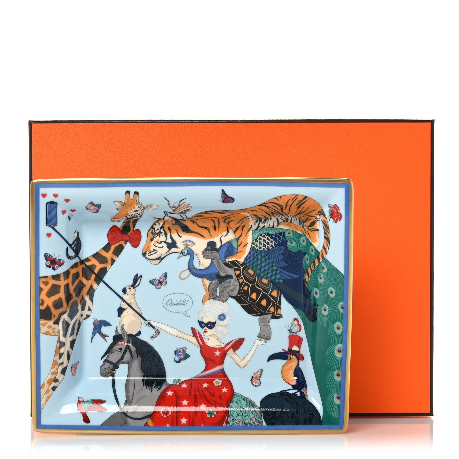 Hermes Porcelain Hermes Story Change Tray Bleu Gris 6 of 6