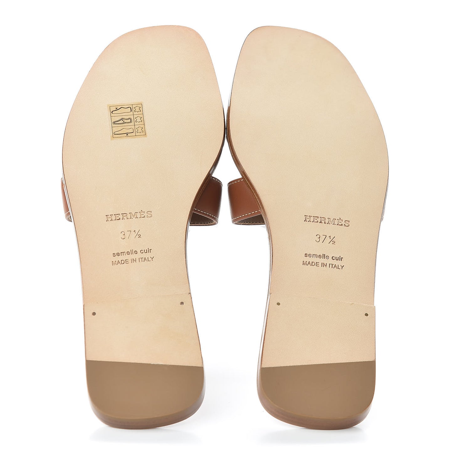 Box Calfskin Oran Sandals 37.5 Gold