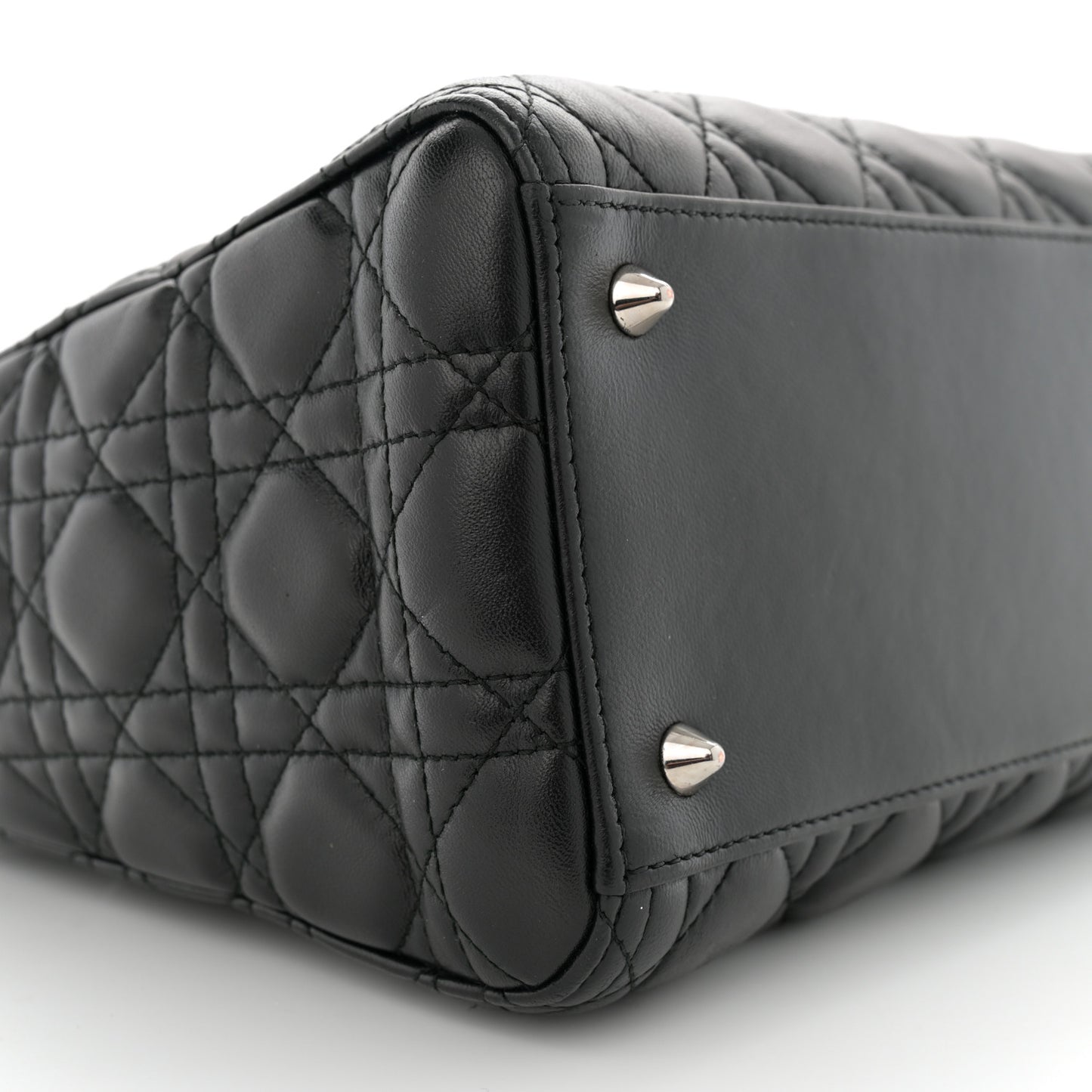 Lambskin Cannage Medium Lady Dior Black