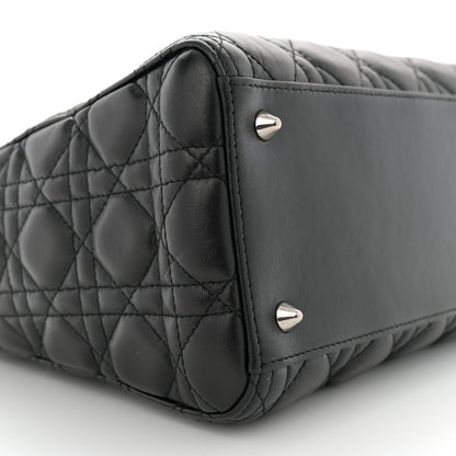 Christian Dior Lambskin Cannage Medium Lady Dior Black 9 of 10