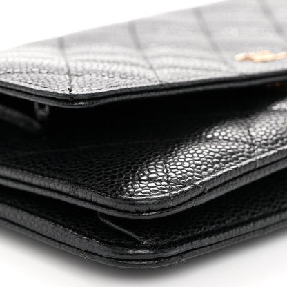 Chanel Caviar Quilted Wallet on Chain WOC Black 10 of 12