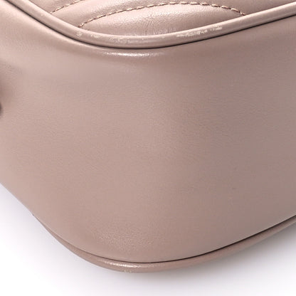 Gucci Calfskin Matelasse Small GG Marmont Chain Shoulder Bag Porcelain Rose 9 of 12