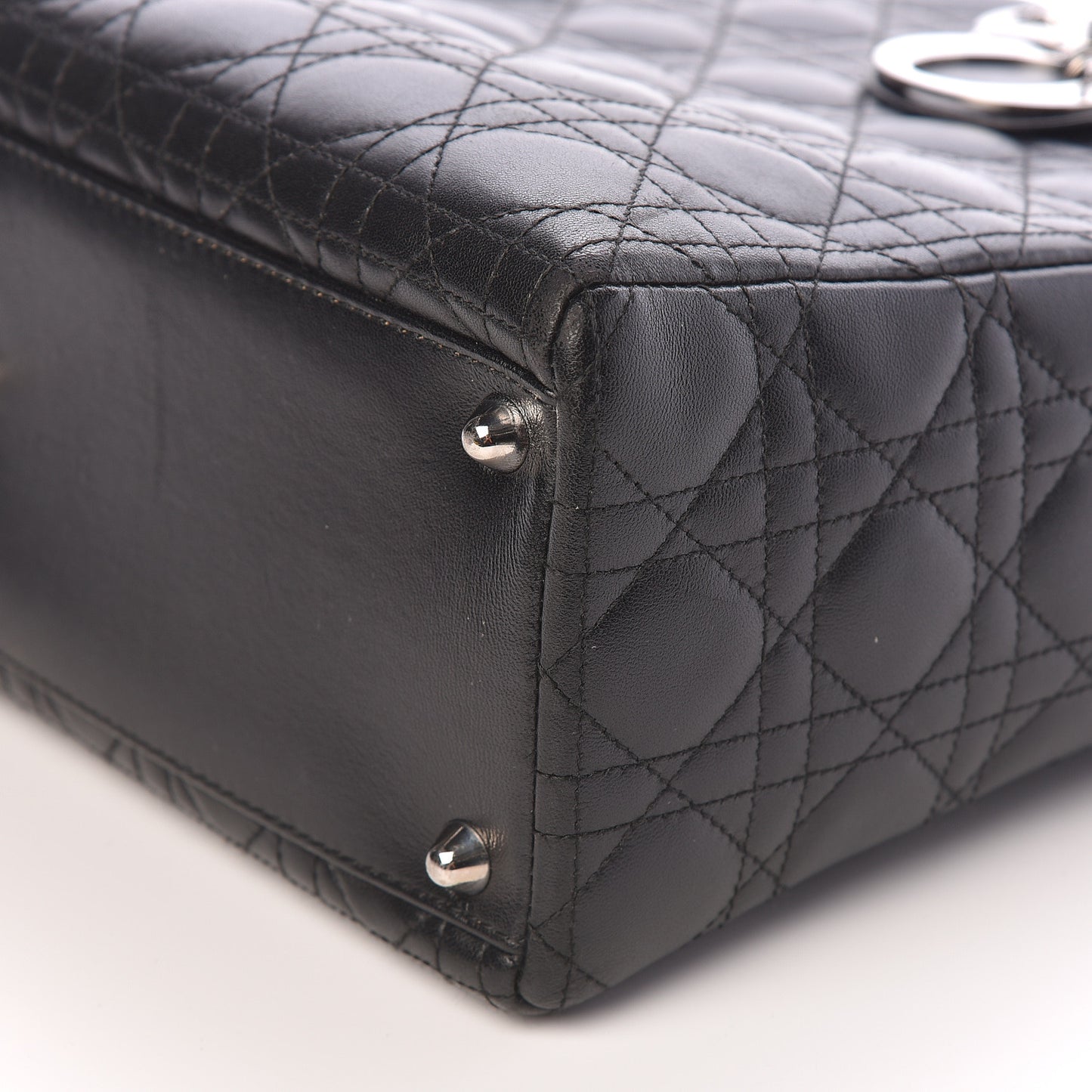 Lambskin Cannage Large Lady Dior Black