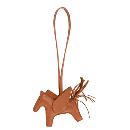 Hermes Milo Lambskin Swift Grigri Rodeo Pegase Horse Bag Charm PM Gold 1 of 6
