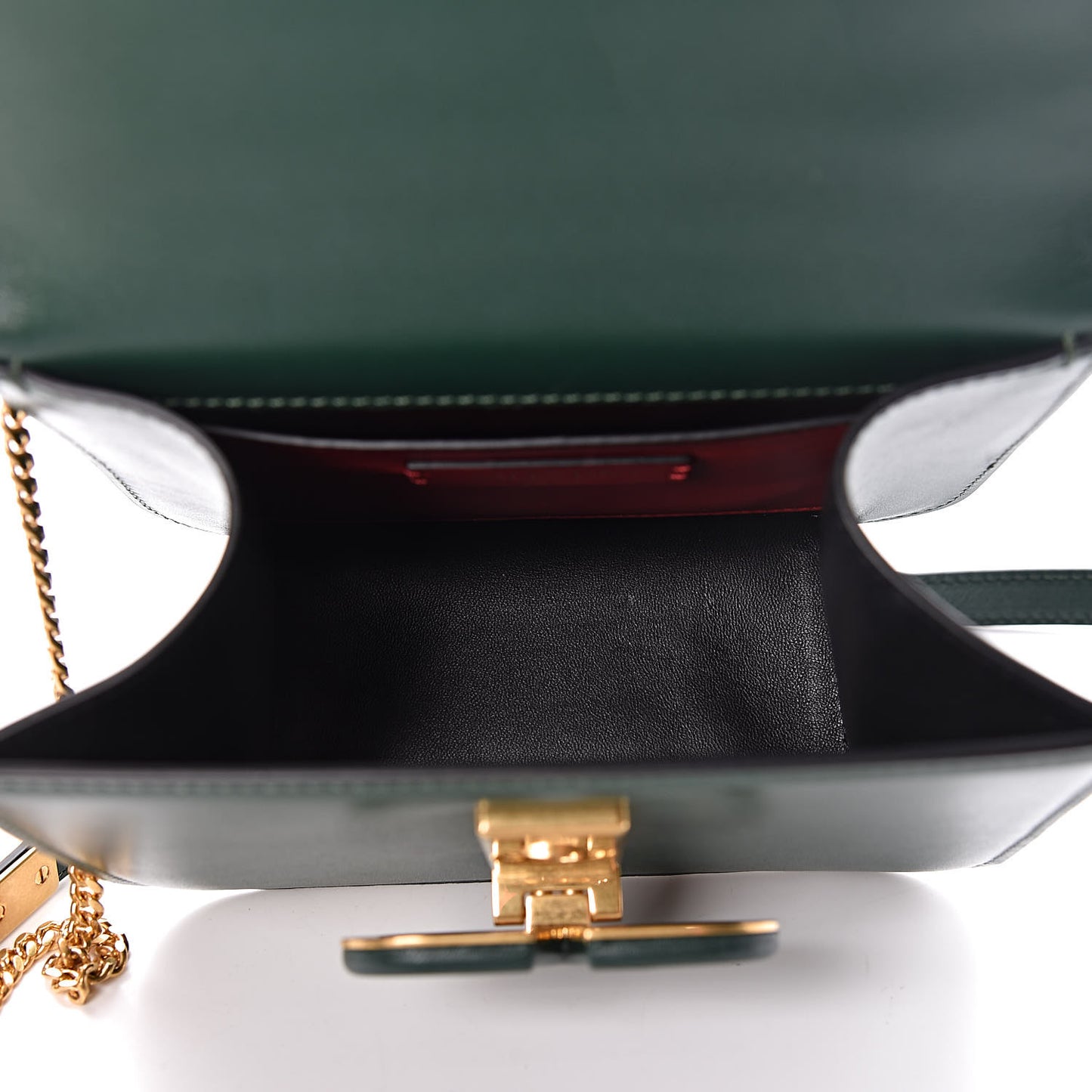 Smooth Calfskin Small VSling Shoulder Bag Green