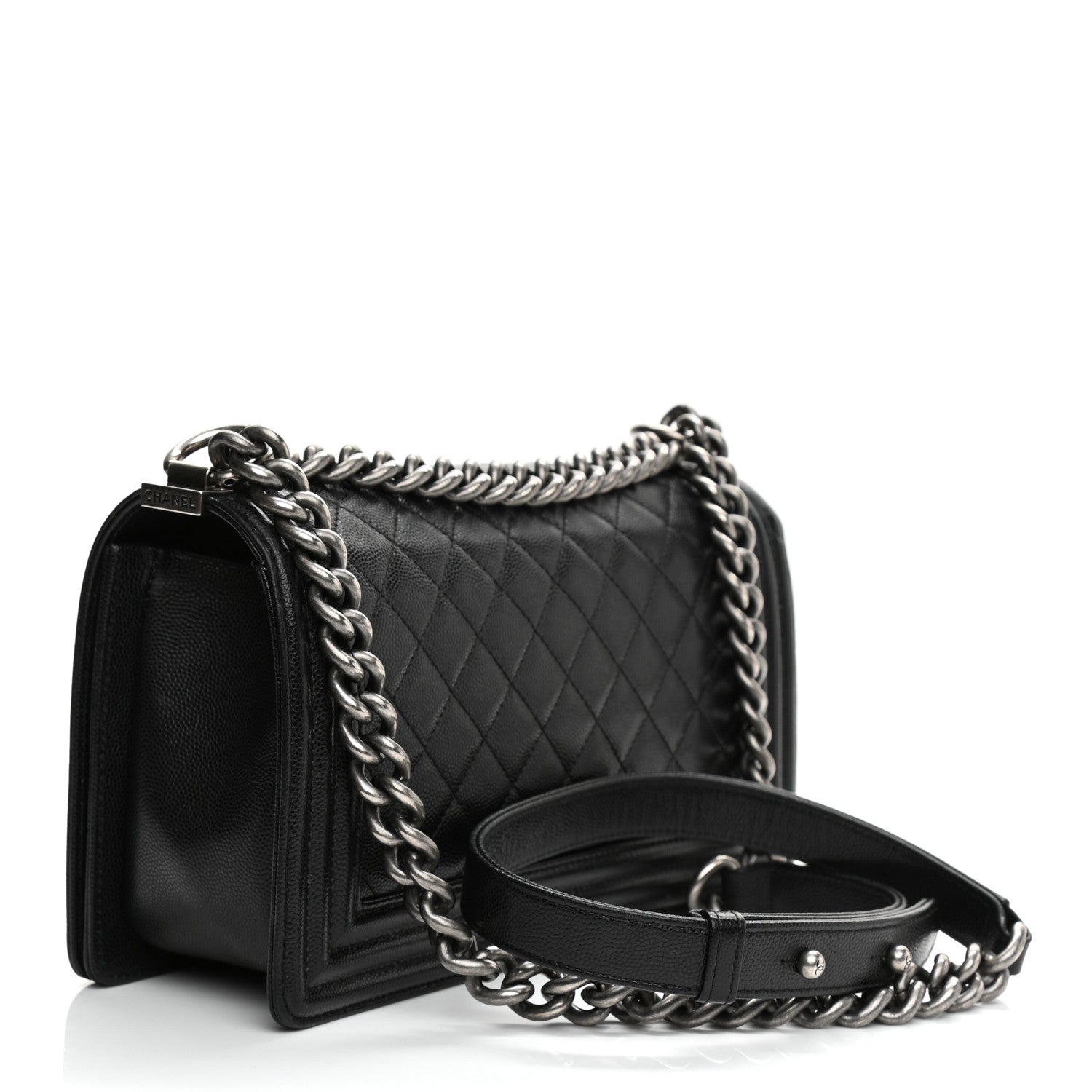 Chanel Caviar Quilted Medium Boy Flap Black 3 of 11