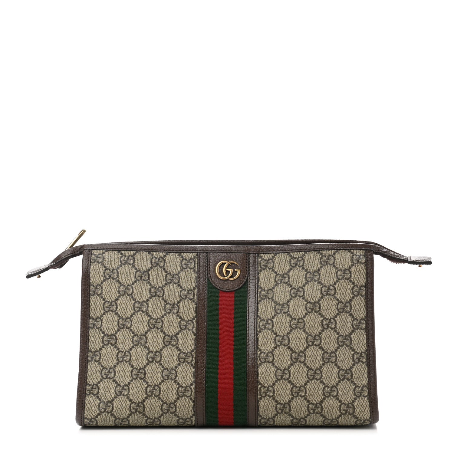Gucci GG Supreme Monogram Web Toiletry Case Brown 1 of 7