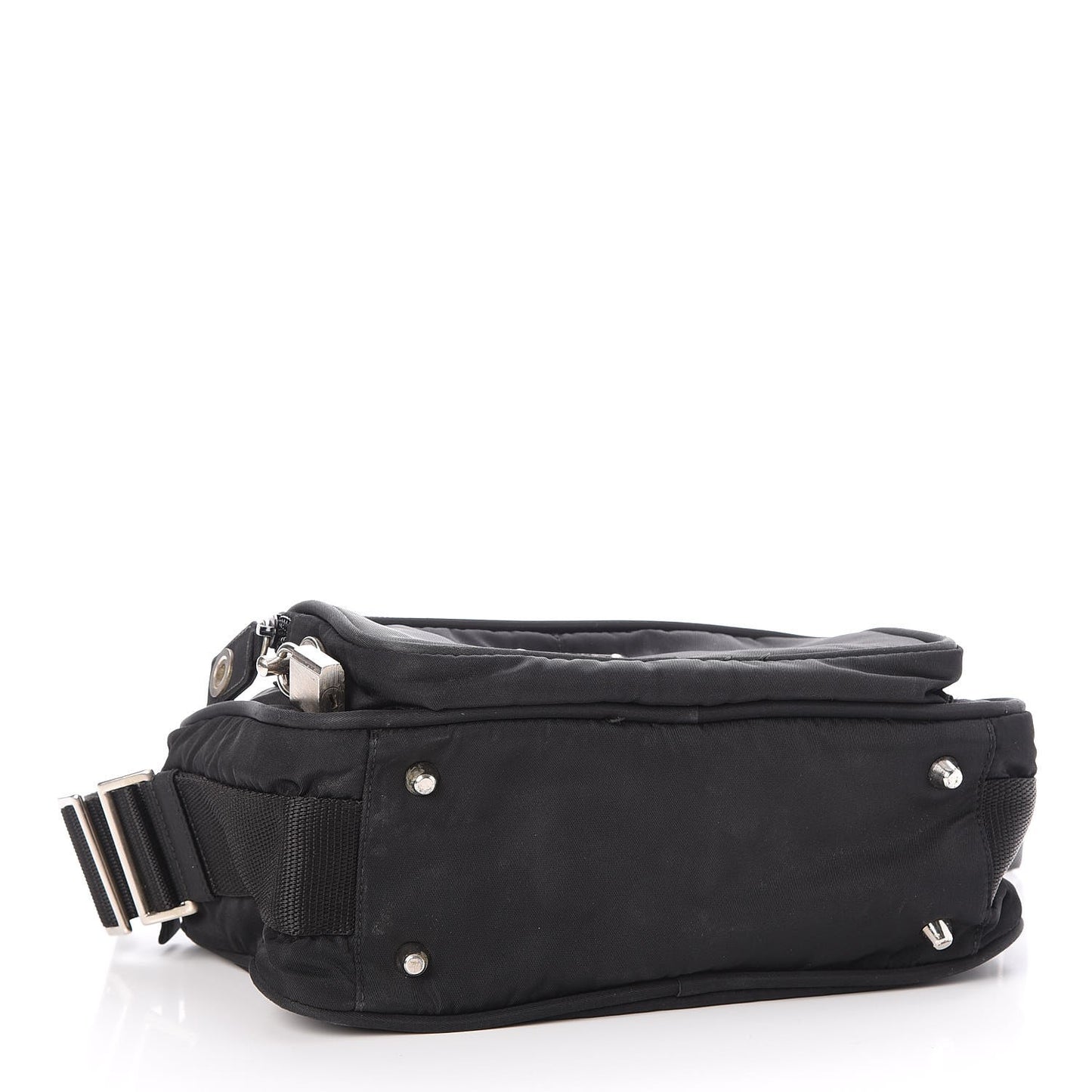 Nylon Saffiano Vela Messenger Bag Nero Black