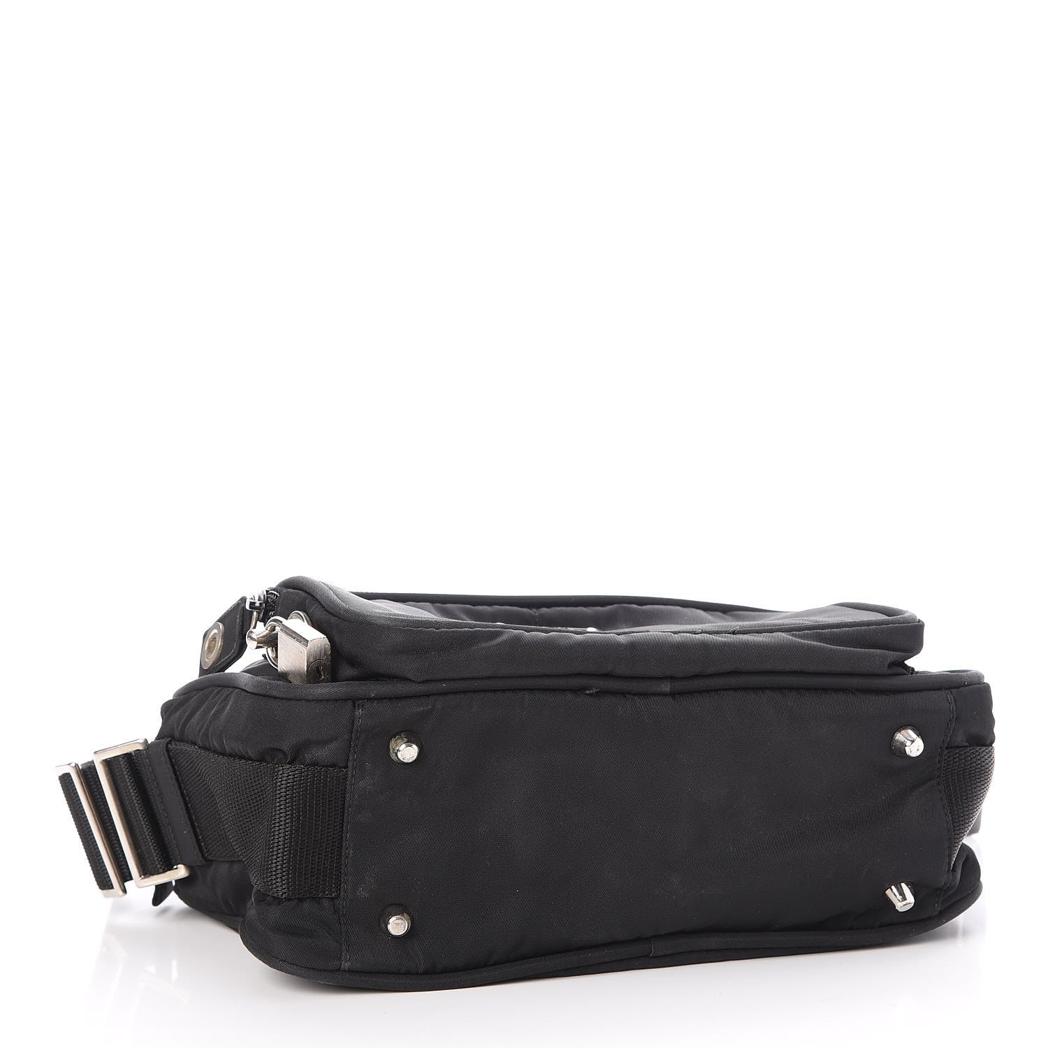 Prada Nylon Saffiano Vela Messenger Bag Nero Black 4 of 7