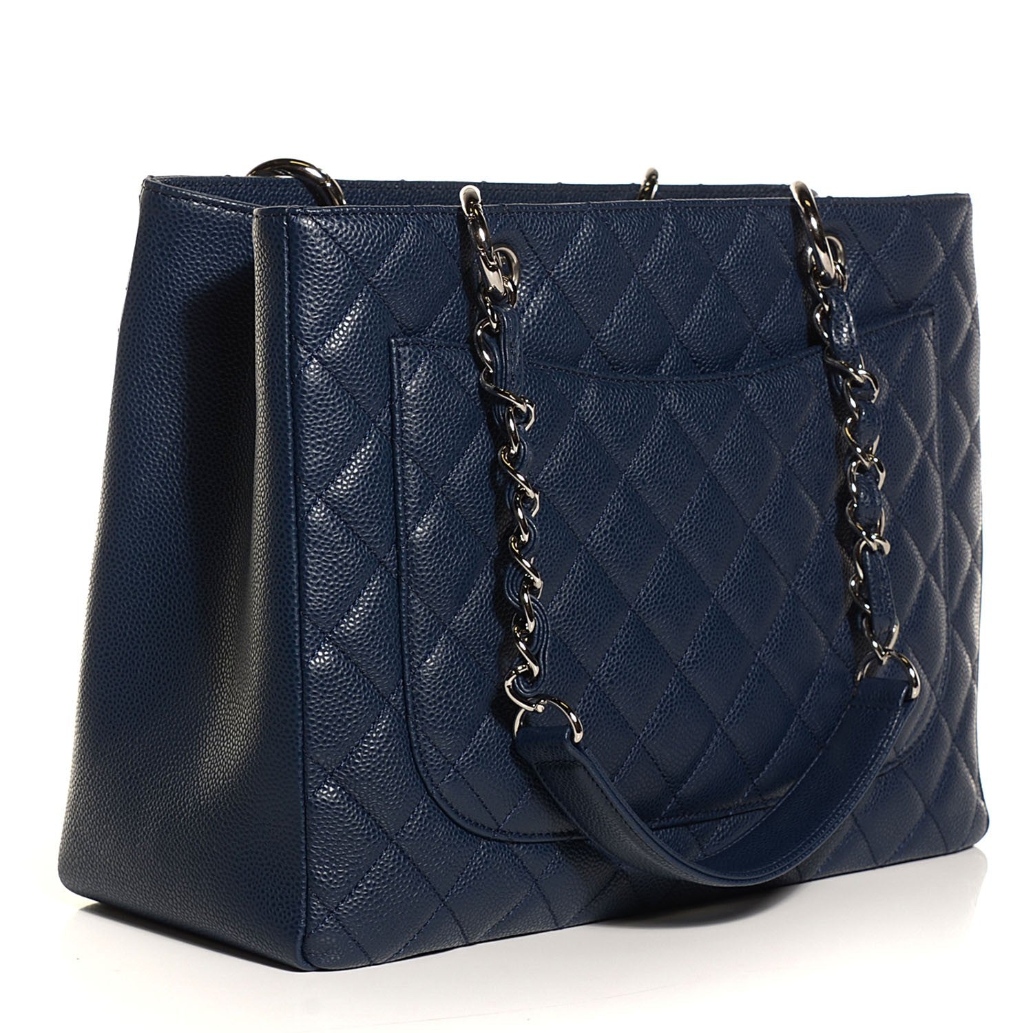 Chanel Caviar Grand Shopping Tote GST Navy 3 of 7