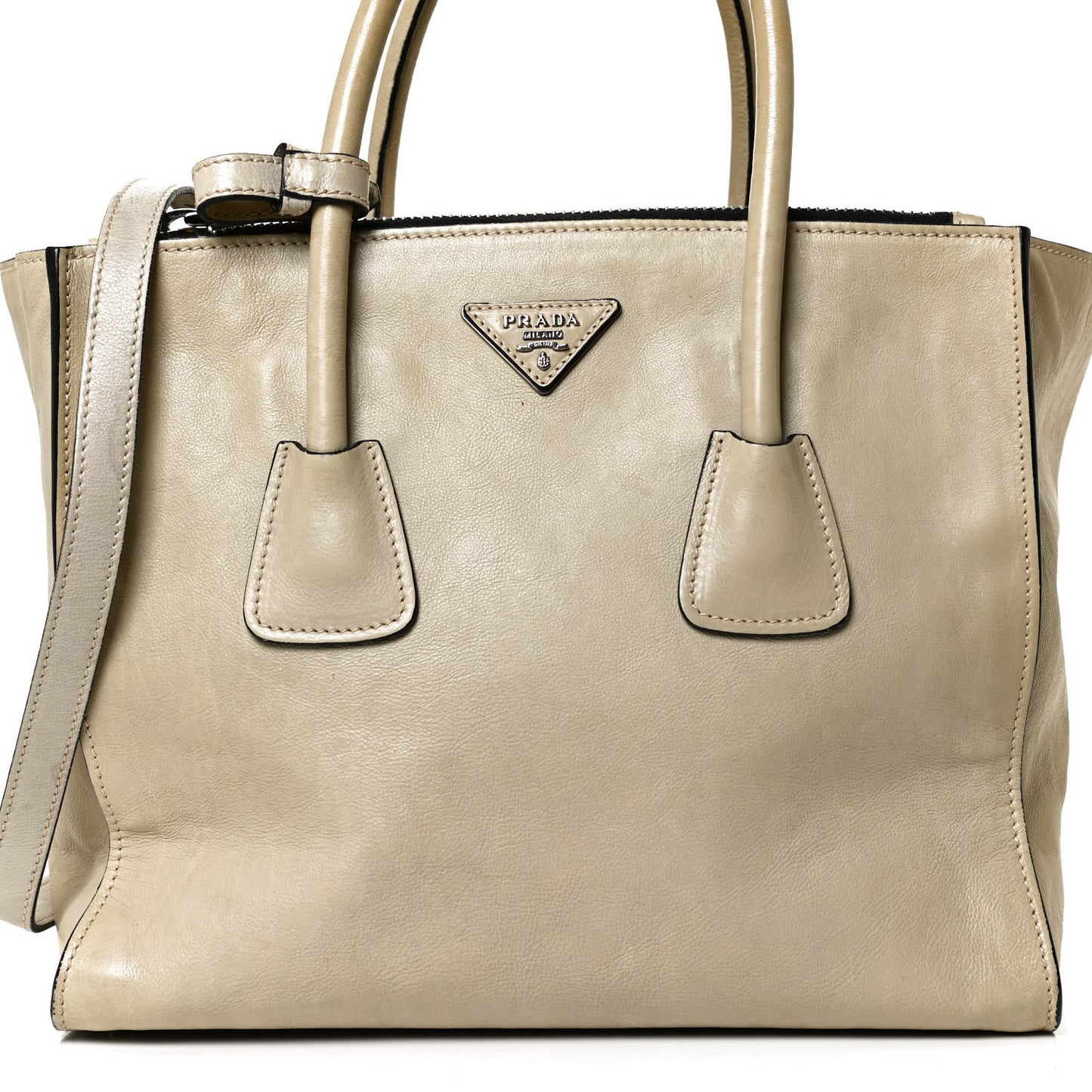 Glace Calf Twin Pocket Tote Ghiaccio