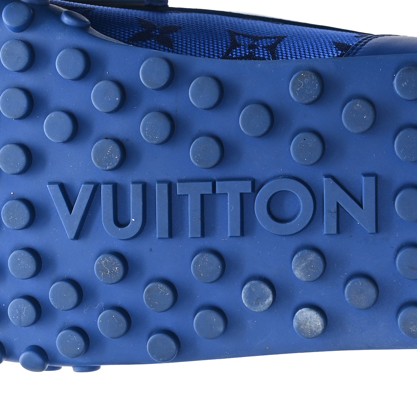 Monogram Jacquard Mens LV Racer Mocassin Loafers 9 Blue